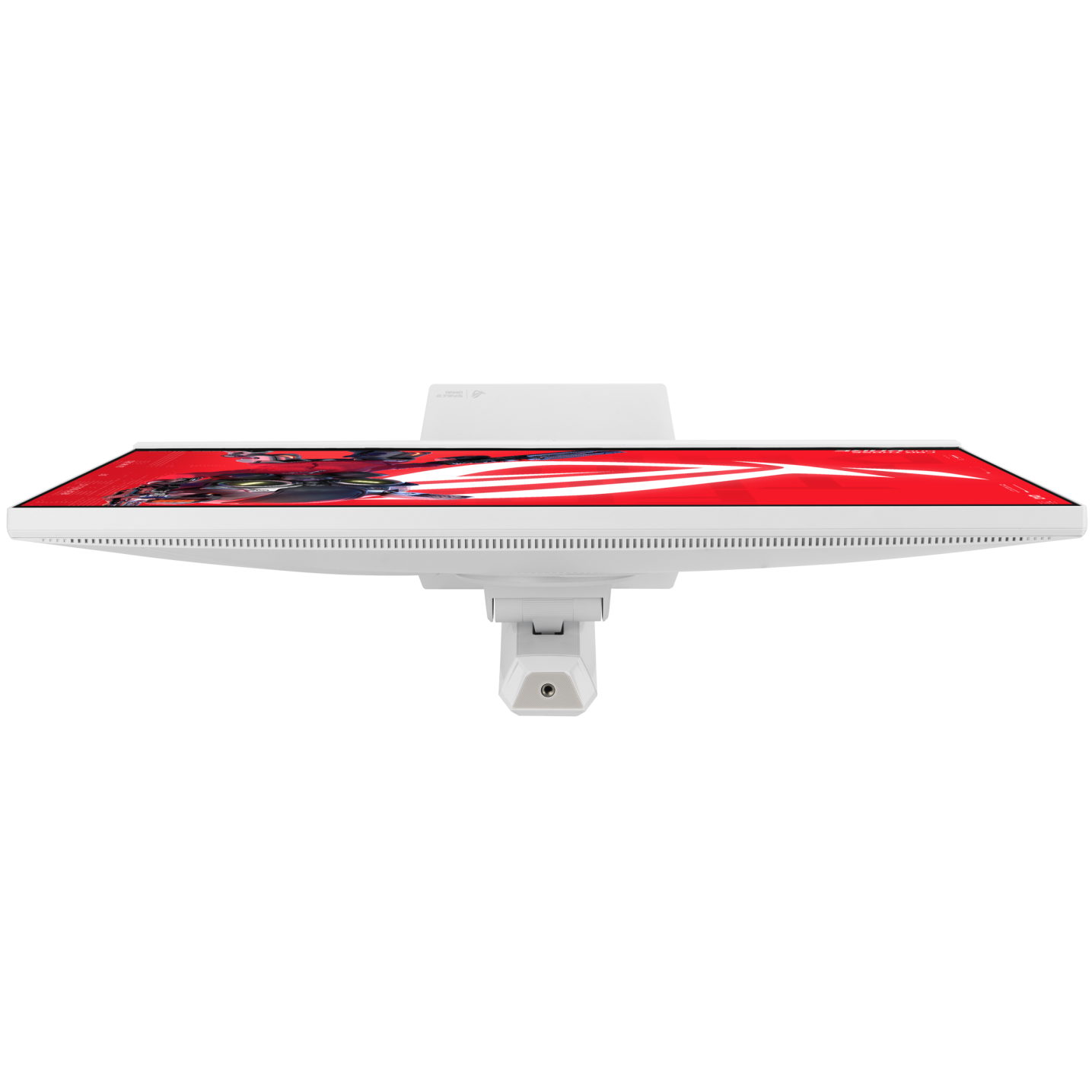 A large main feature product image of ASUS ROG Strix XG27ACMES - 27" 1440p 255Hz 0.3ms Fast-IPS Gaming Monitor - White