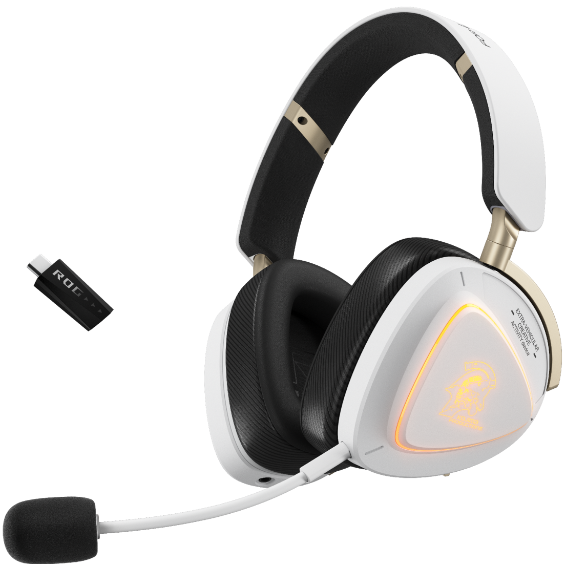 A large main feature product image of ASUS ROG Delta II Tri-Mode Wireless Gaming Headset - Kojima Productions