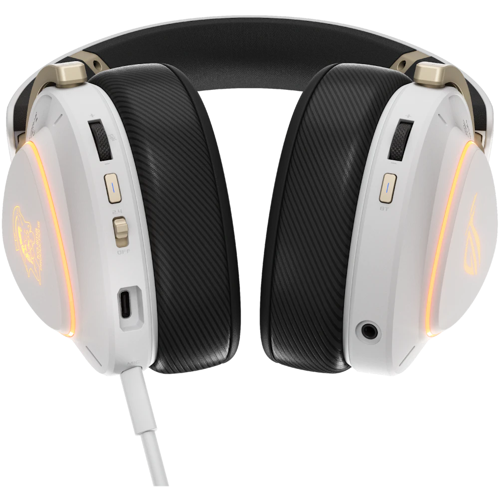 A large main feature product image of ASUS ROG Delta II Tri-Mode Wireless Gaming Headset - Kojima Productions