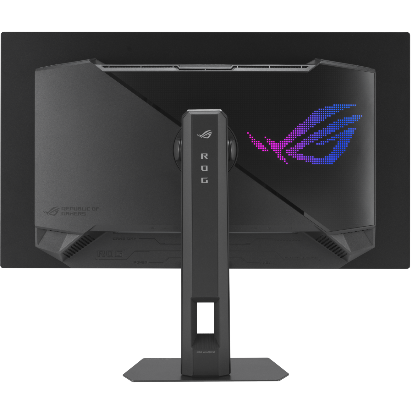 A large main feature product image of ASUS ROG Strix OLED XG27AQDPG 27" 1440p 500Hz 0.03ms QD-OLED Monitor