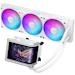 A product image of ASUS ROG Ryuo IV 360 ARGB 360mm AIO Liquid CPU Cooler (White)