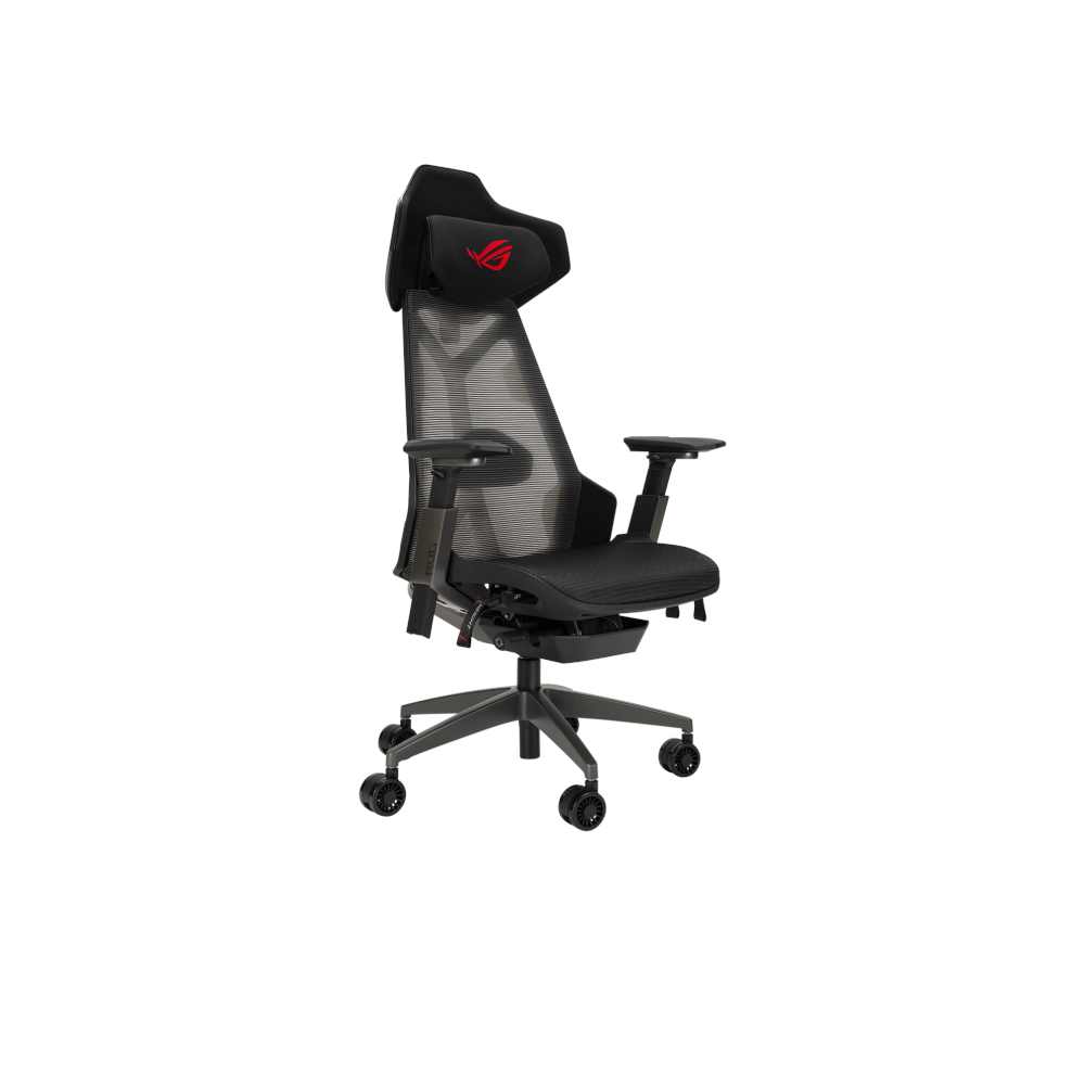 A large main feature product image of EX-DEMO ASUS ROG Destrier Ergo Gaming Chair