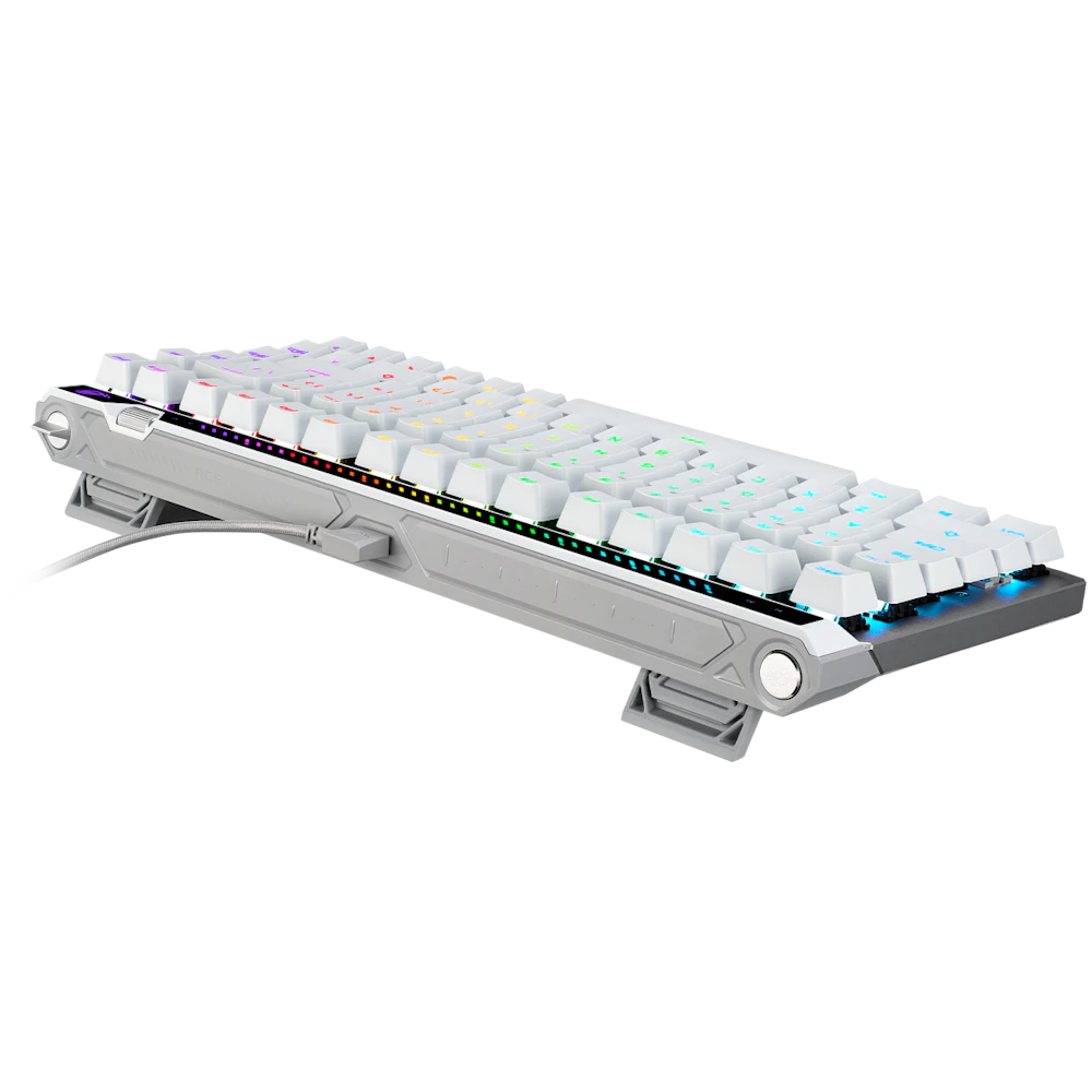 A large main feature product image of ASUS ROG Falchion ACE 75 HE Mechanical Gaming Keyboard - ROG HFX Magnetic Switch (White)