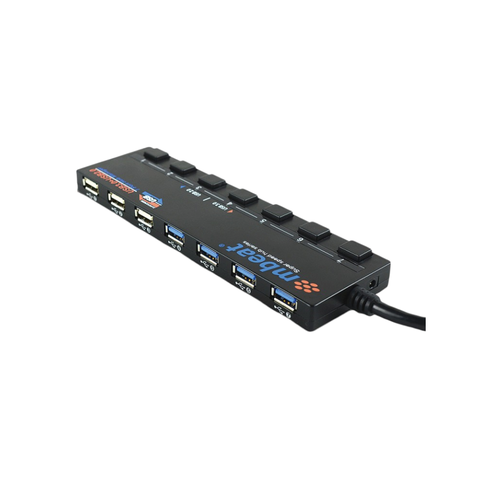 mBeat 4 Port USB3.0 + 3 Port USB2.0 Switchable Powered Hub