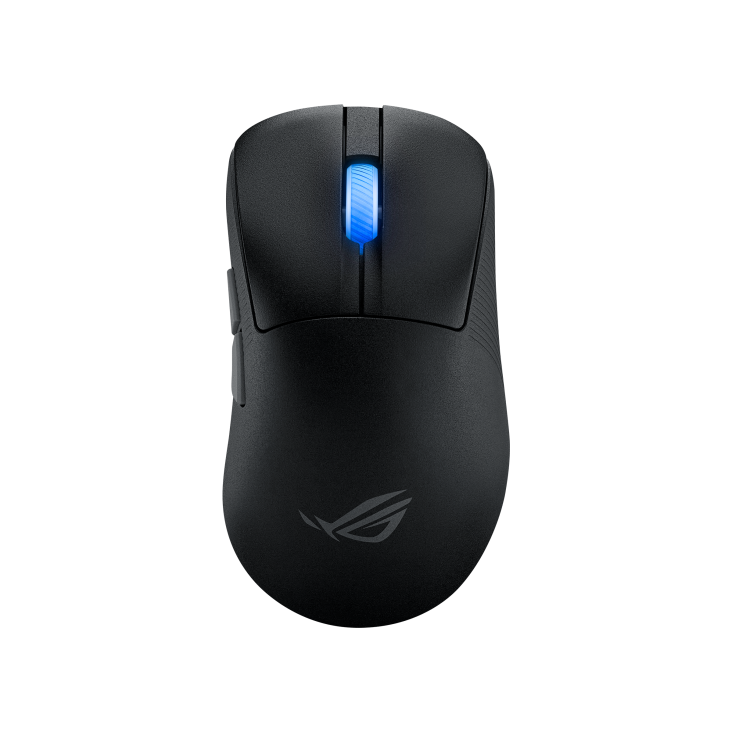 A large main feature product image of EX-DEMO ASUS ROG Keris II Wireless Ace Gaming Mouse - Black