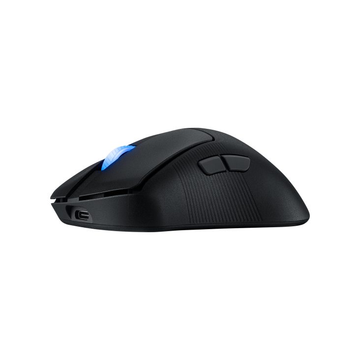 A large main feature product image of EX-DEMO ASUS ROG Keris II Wireless Ace Gaming Mouse - Black