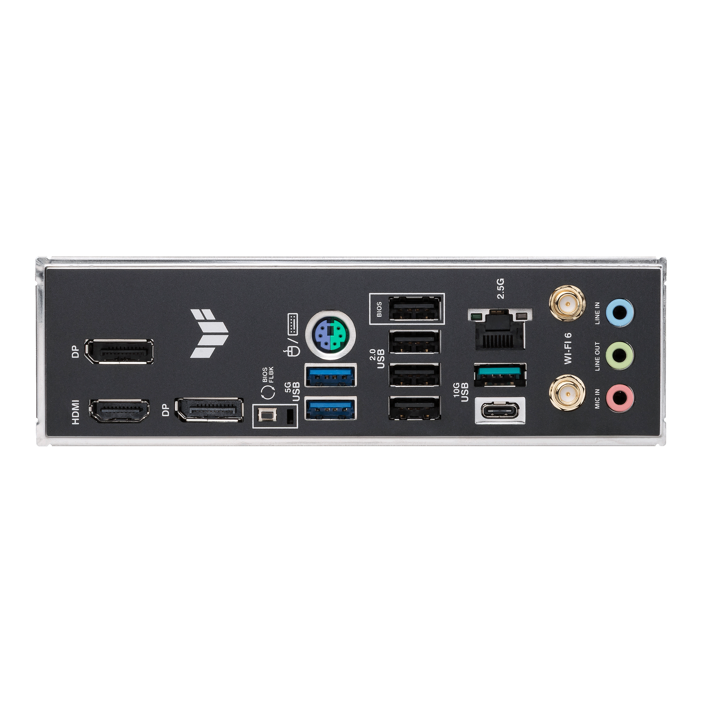 A large main feature product image of EX-DEMO ASUS TUF Gaming B650EM-E WIFI AM5 mATX Desktop Motherboard