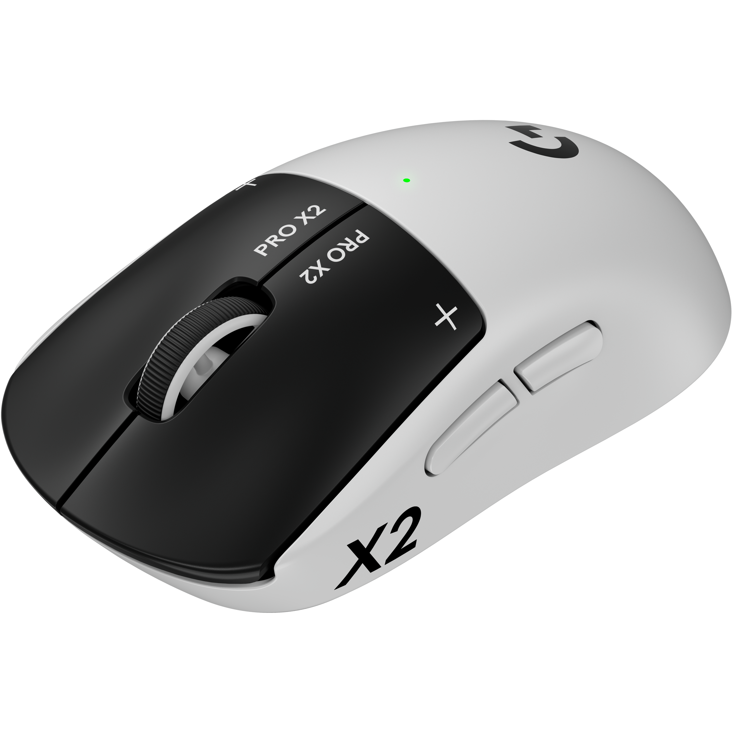 A large main feature product image of Logitech G PRO X2 SUPERSTRIKE LIGHTSPEED - 60g Lightweight Wireless Gaming Mouse (White)
