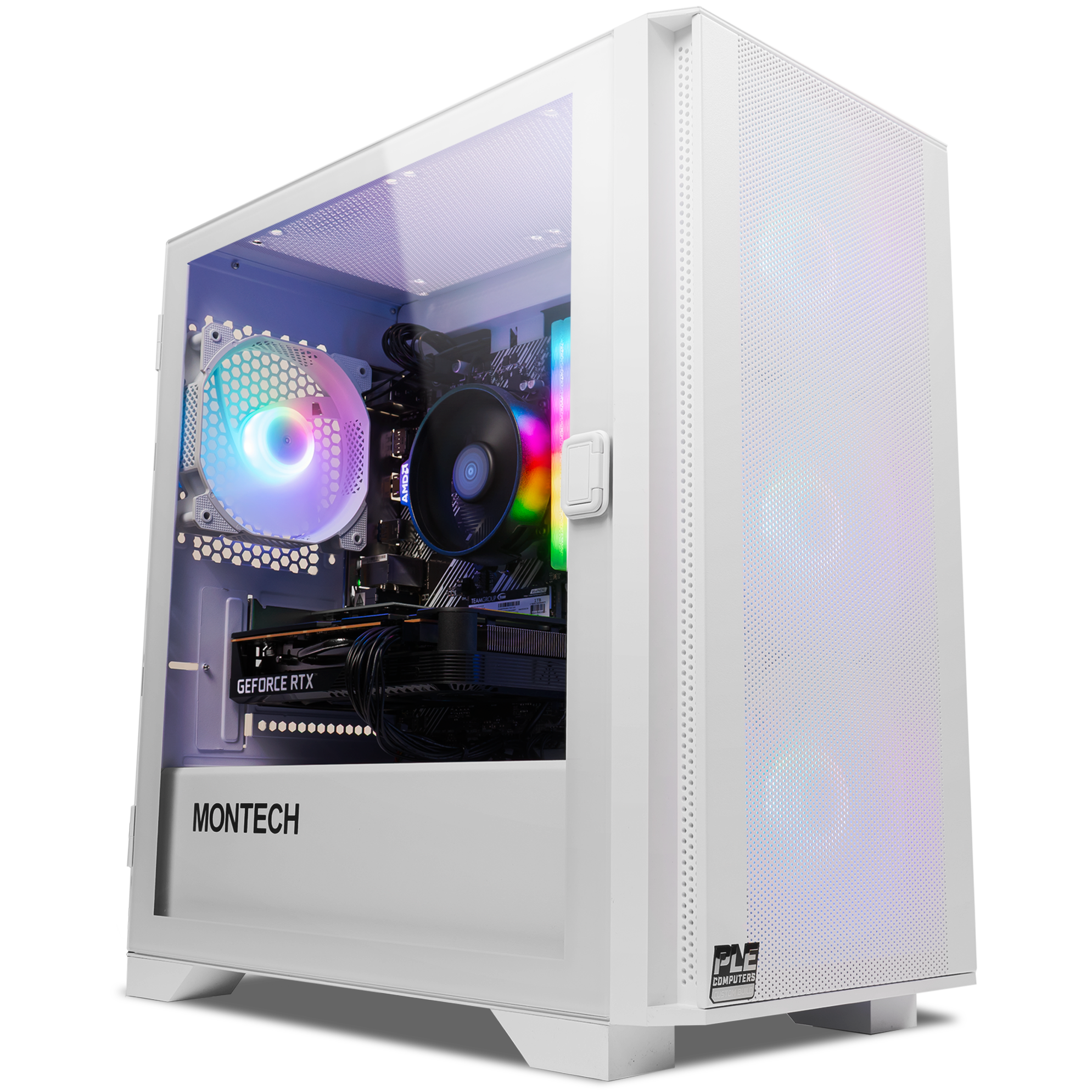 A large main feature product image of EX-DEMO PLE Flash RTX 5050 Prebuilt Ready To Go Gaming PC
