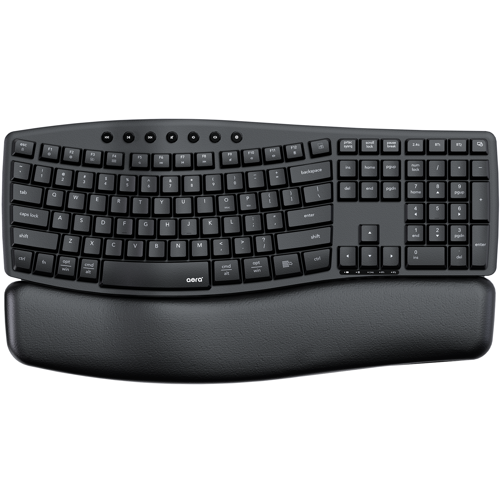 A large main feature product image of Fantech AERA ARCH Wireless Ergonomic Silent Keyboard and Mouse Combo with Wrist Rest