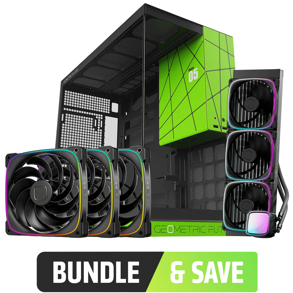 A large main feature product image of Geometric Future - Case & Cooler Bundle