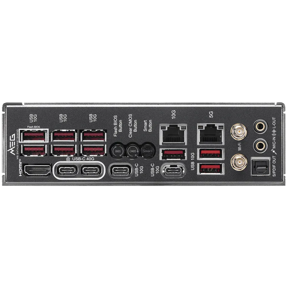 A large main feature product image of MSI MEG X870E ACE MAX AM5 ATX Desktop Motherboard