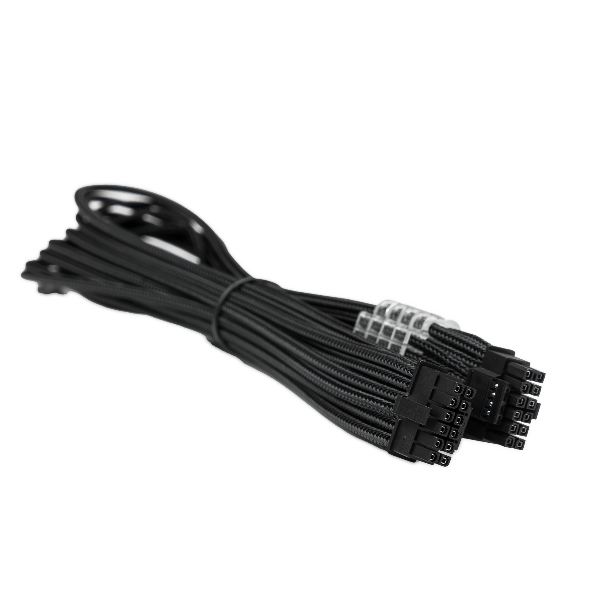 A large main feature product image of EX-DEMO GamerChief 12VHPWR 45cm Male to Male Sleeved Cable (Black)