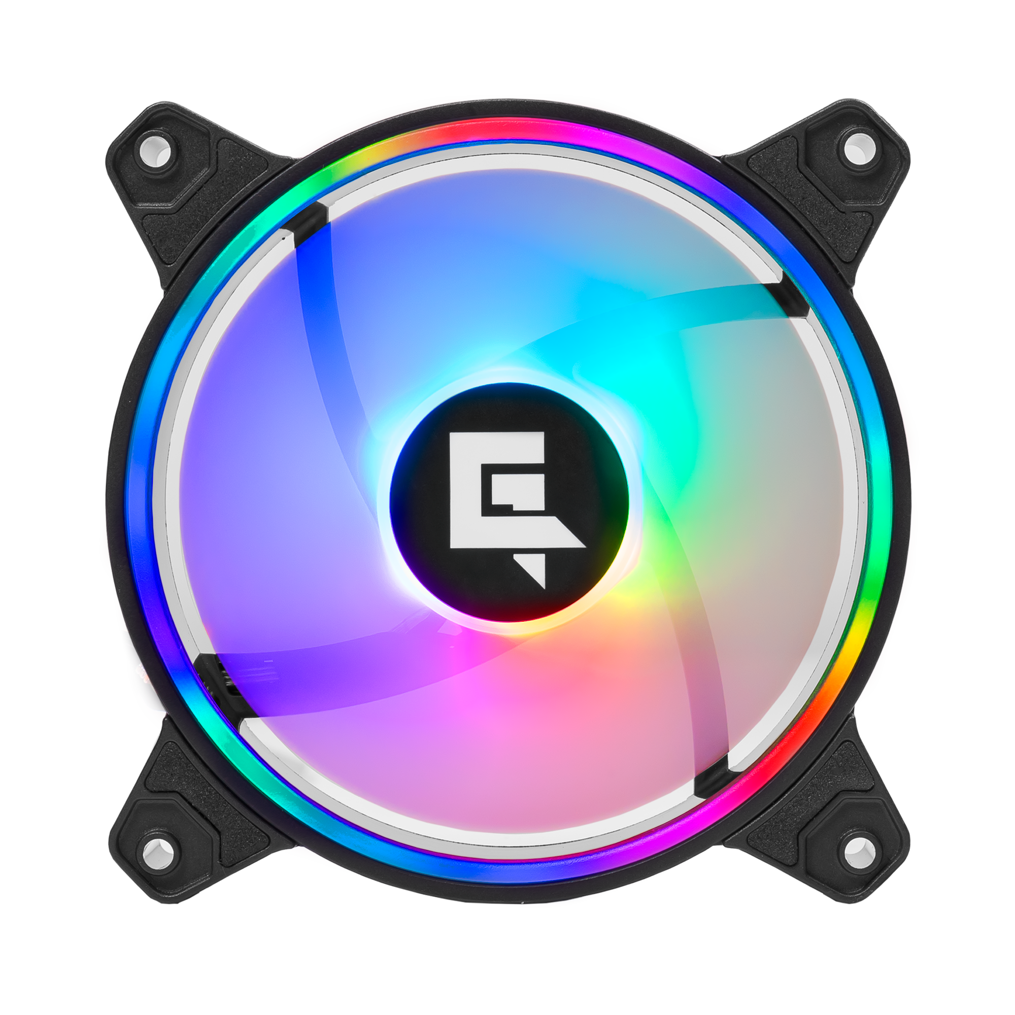 A large main feature product image of EX-DEMO GamerChief Dash ARGB PWM 120mm Reverse Blade Fan - Black