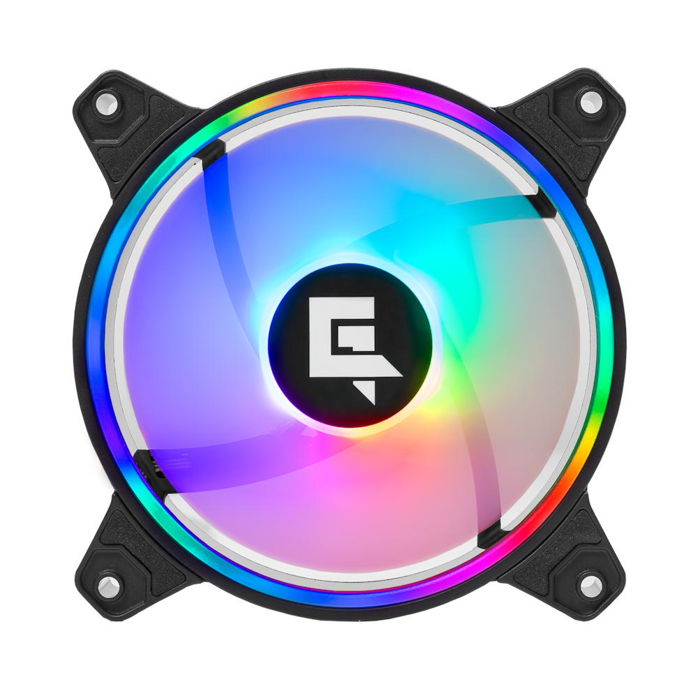 A large main feature product image of EX-DEMO GamerChief Dash ARGB PWM 120mm Reverse Blade Fan - Black