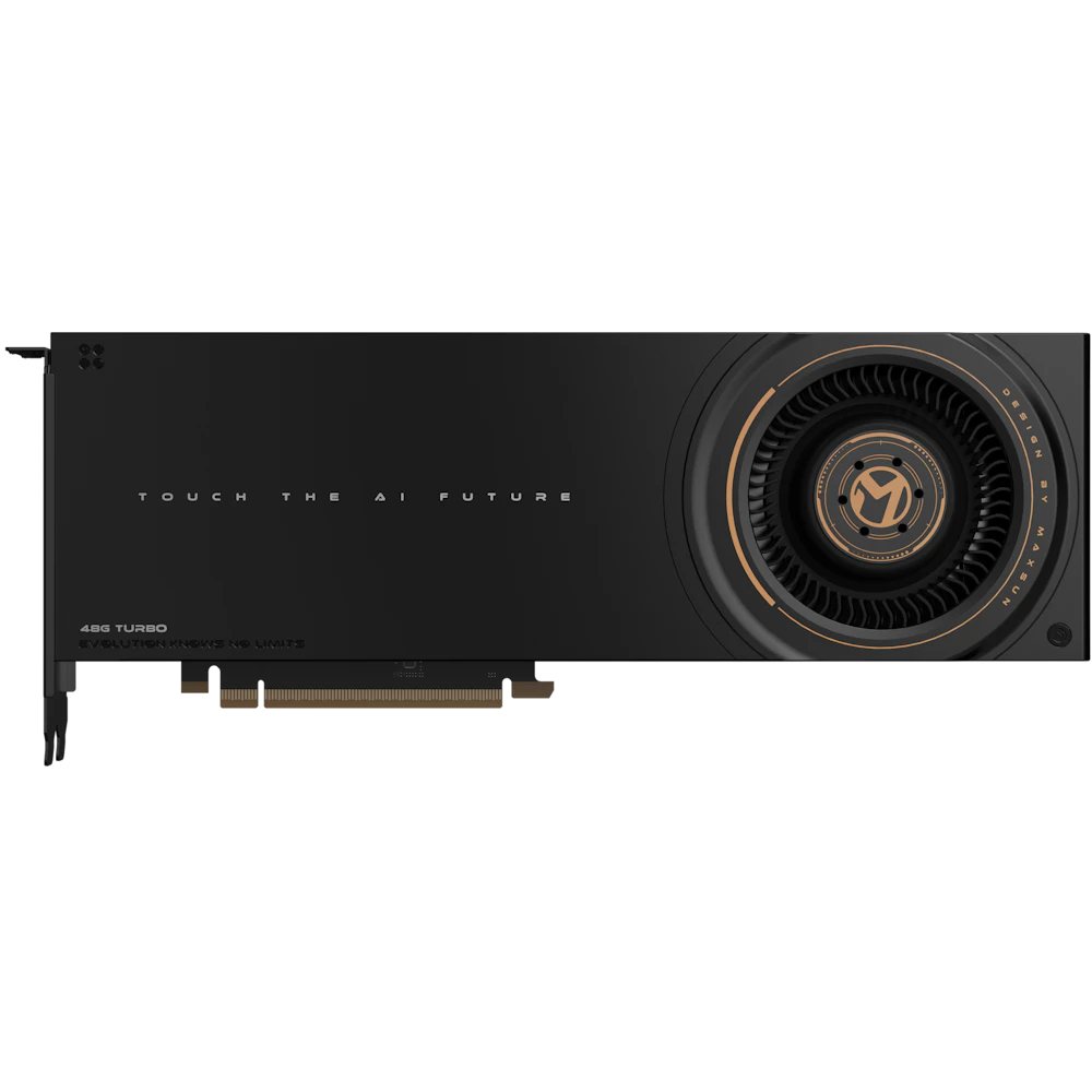 A large main feature product image of MAXSUN Intel Arc Pro B60 Dual Turbo 48GB GDDR6