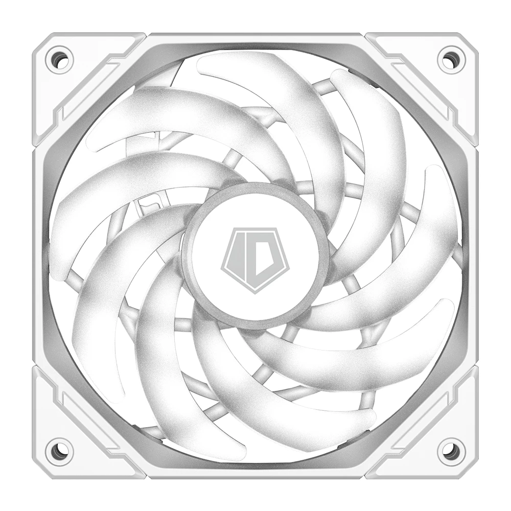 A large main feature product image of EX-DEMO ID-COOLING NO Series Slim 120mm ARGB PWM Fan (White)