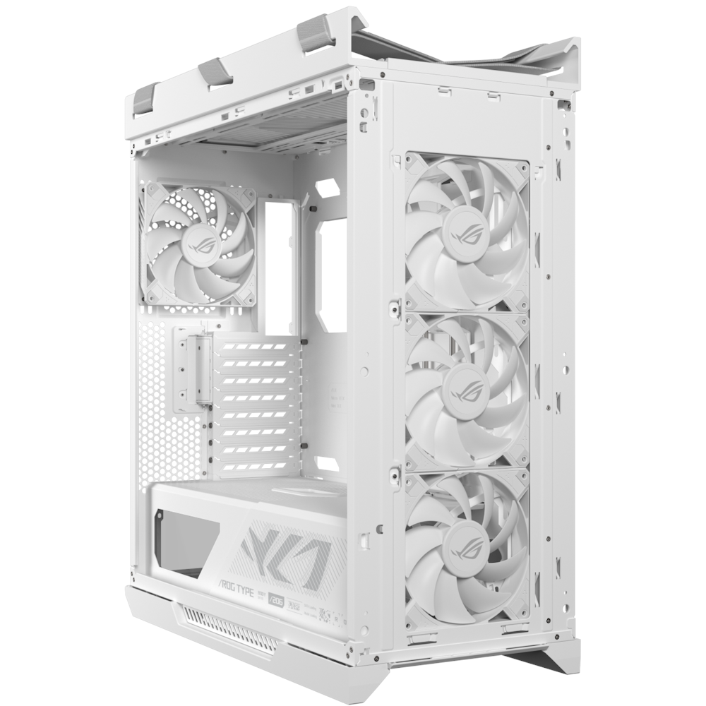 A large main feature product image of ASUS ROG Strix Helios II eATX Mid Tower Case - White