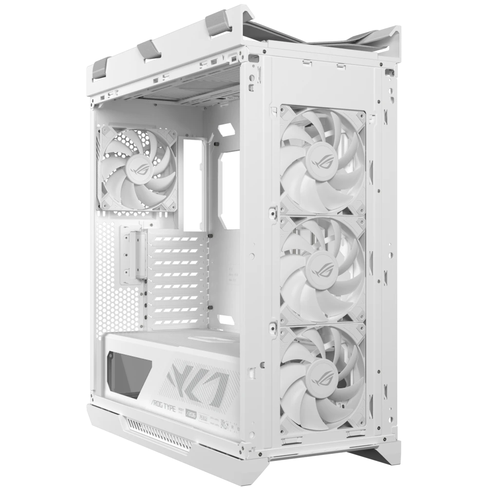 A large main feature product image of ASUS ROG Strix Helios II Mid Tower eATX Case - White