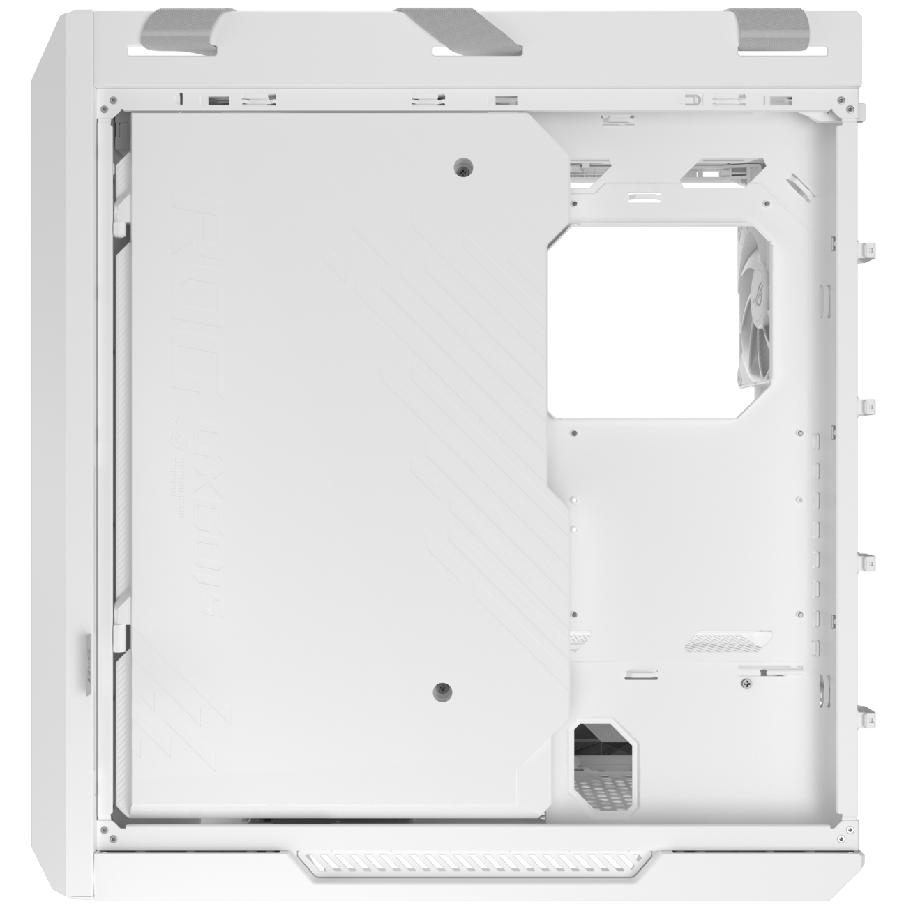 A large main feature product image of ASUS ROG Strix Helios II eATX Mid Tower Case - White