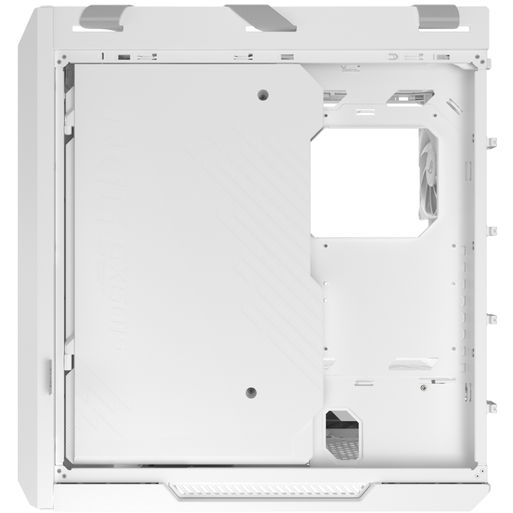 A large main feature product image of ASUS ROG Strix Helios II eATX Mid Tower Case - White
