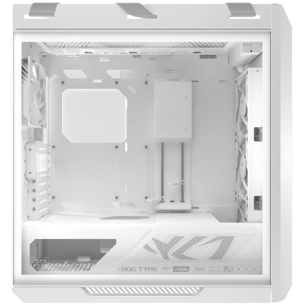 A large main feature product image of ASUS ROG Strix Helios II Mid Tower eATX Case - White