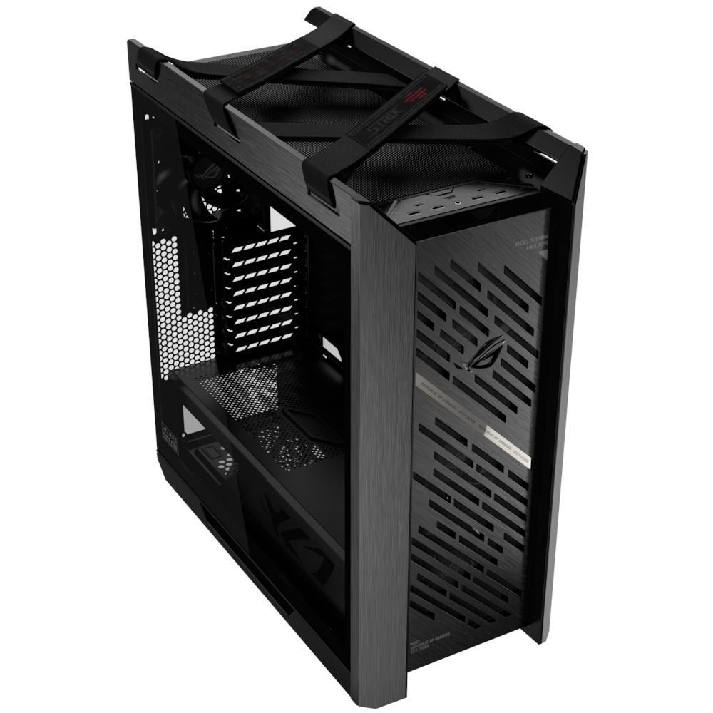A large main feature product image of ASUS ROG Strix Helios II eATX Mid Tower Case - Black