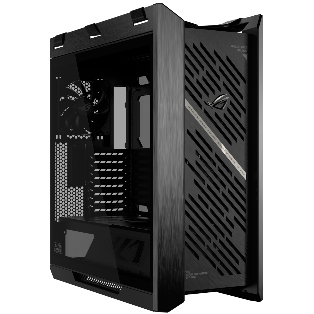 A large main feature product image of ASUS ROG Strix Helios II eATX Mid Tower Case - Black