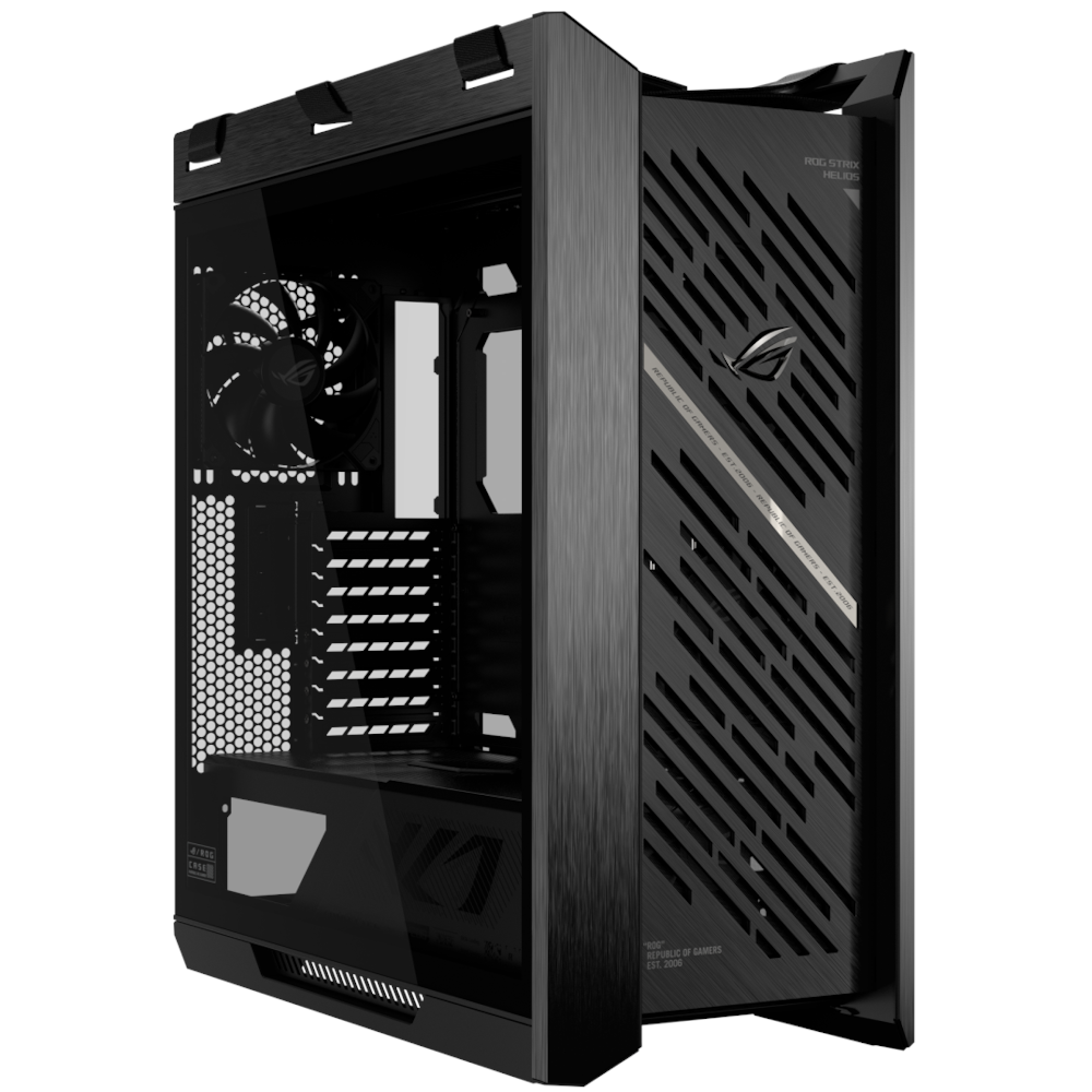 A large main feature product image of ASUS ROG Strix Helios II eATX Mid Tower Case - Black