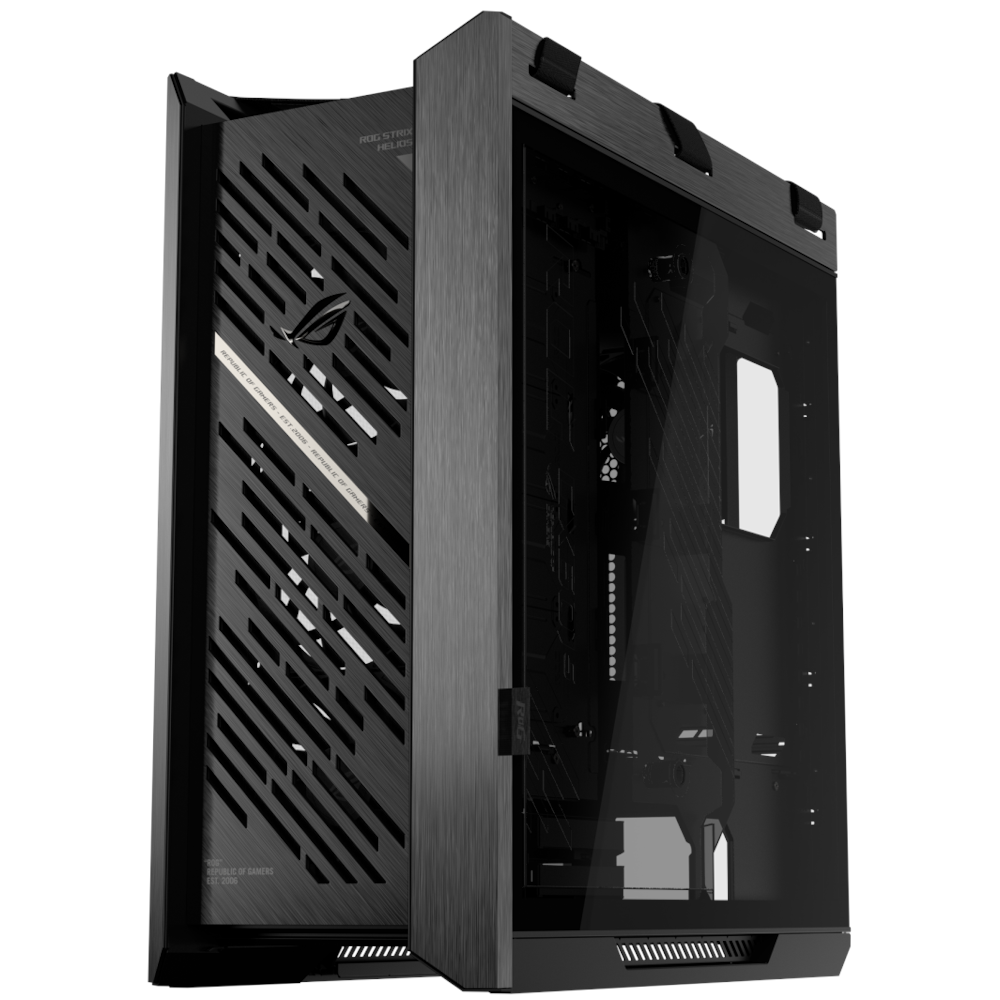 A large main feature product image of ASUS ROG Strix Helios II eATX Mid Tower Case - Black