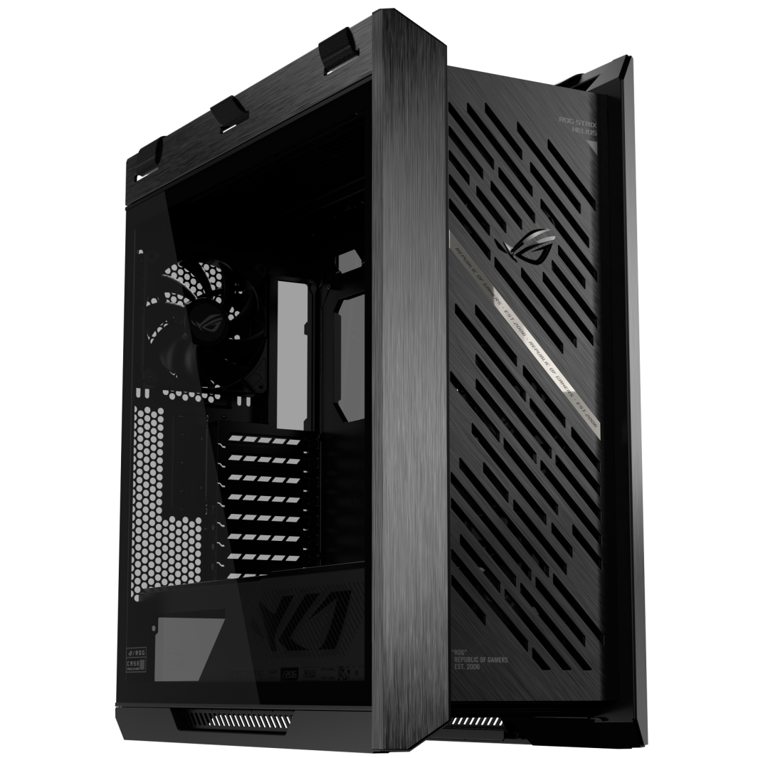 A large main feature product image of ASUS ROG Strix Helios II eATX Mid Tower Case - Black