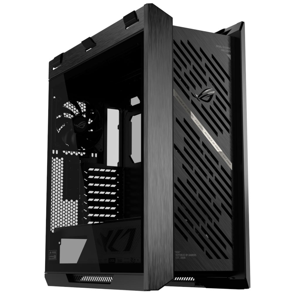 A large main feature product image of ASUS ROG Strix Helios II eATX Mid Tower Case - Black