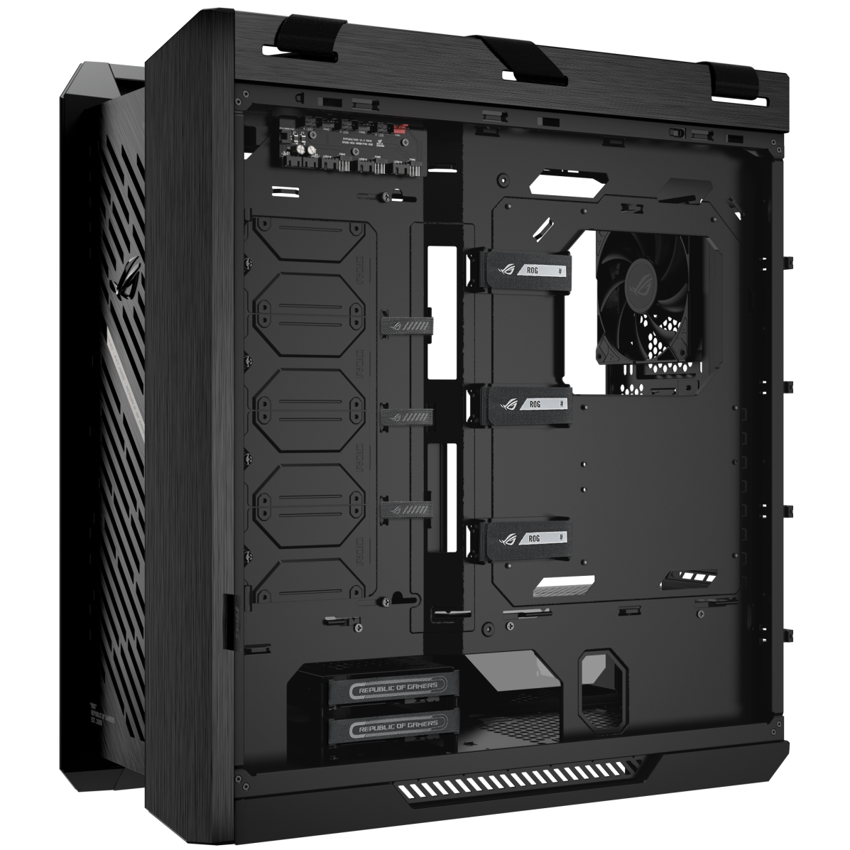 A large main feature product image of ASUS ROG Strix Helios II eATX Mid Tower Case - Black