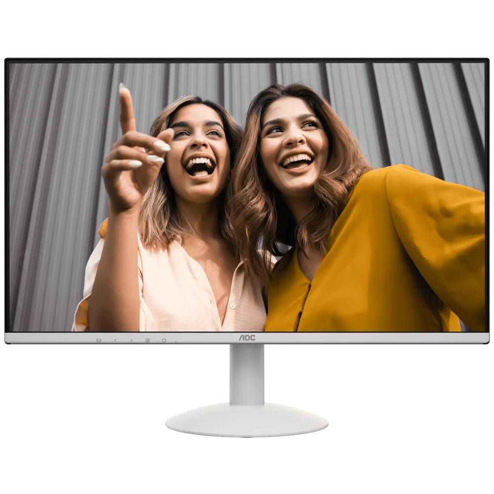 A large main feature product image of AOC 24B30H3 - 24" 1080p 120Hz 1ms IPS Monitor - White