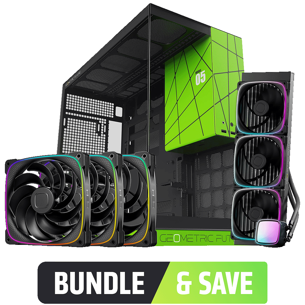 A large main feature product image of Geometric Future - Case & Cooler Bundle