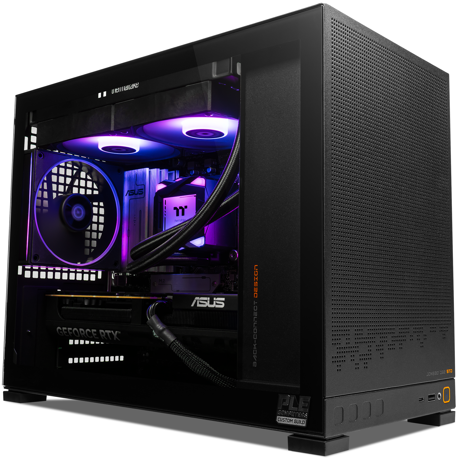 A large main feature product image of PLE Pulse RTX 5070 Prebuilt Ready To Go Gaming PC