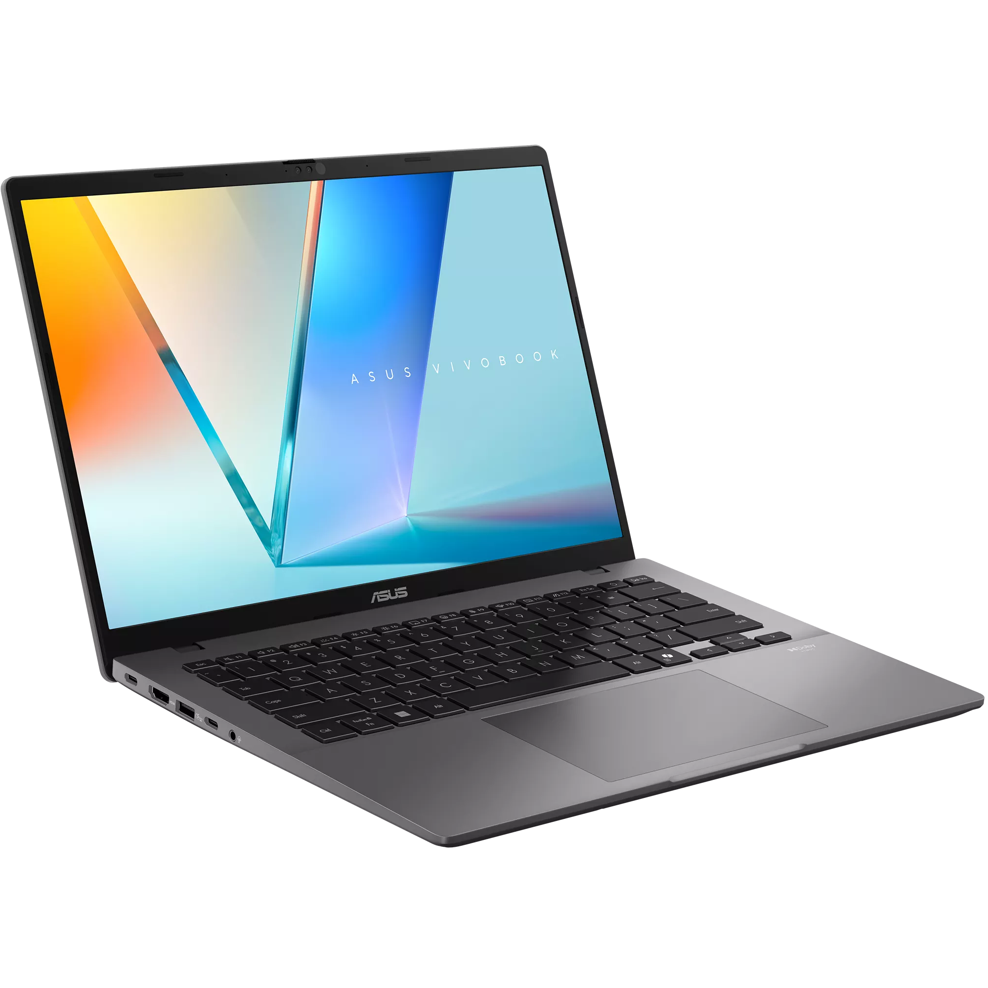 A large main feature product image of ASUS Vivobook S14 (S3407) - 14" OLED, Ultra 7 255H, 16GB/512GB - Win 11 Notebook