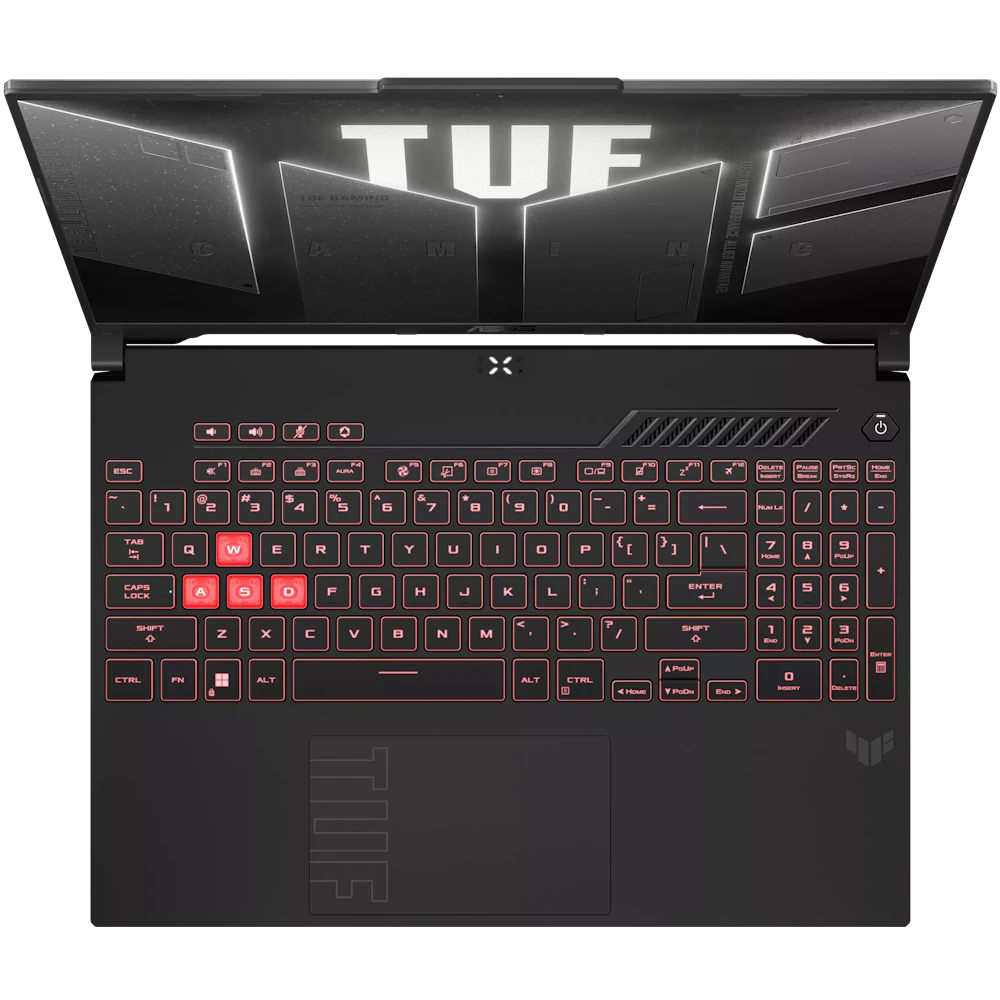 A large main feature product image of ASUS TUF Gaming A16 - 16" 144Hz, Ryzen 7 170, RTX 4050, 16GB/512GB - Win 11 Gaming Notebook