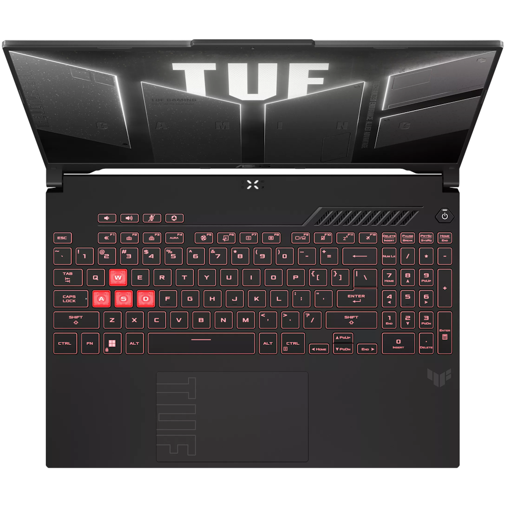 A large main feature product image of ASUS TUF Gaming A16 - 16" 144Hz, Ryzen 7 170, RTX 4050, 16GB/512GB - Win 11 Gaming Notebook