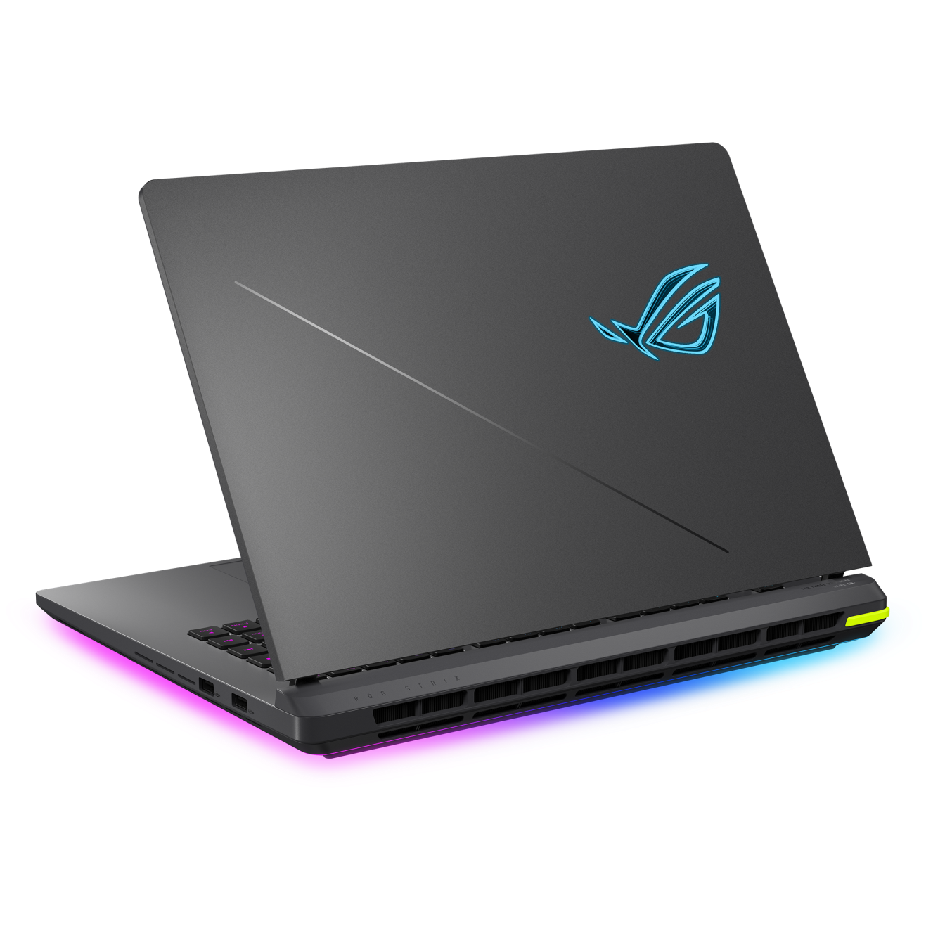 A large main feature product image of ASUS ROG Strix G16 - 16" 165Hz, Ryzen 9 8940HX, RTX 5080, 32GB/1TB - Win 11 Gaming Notebook