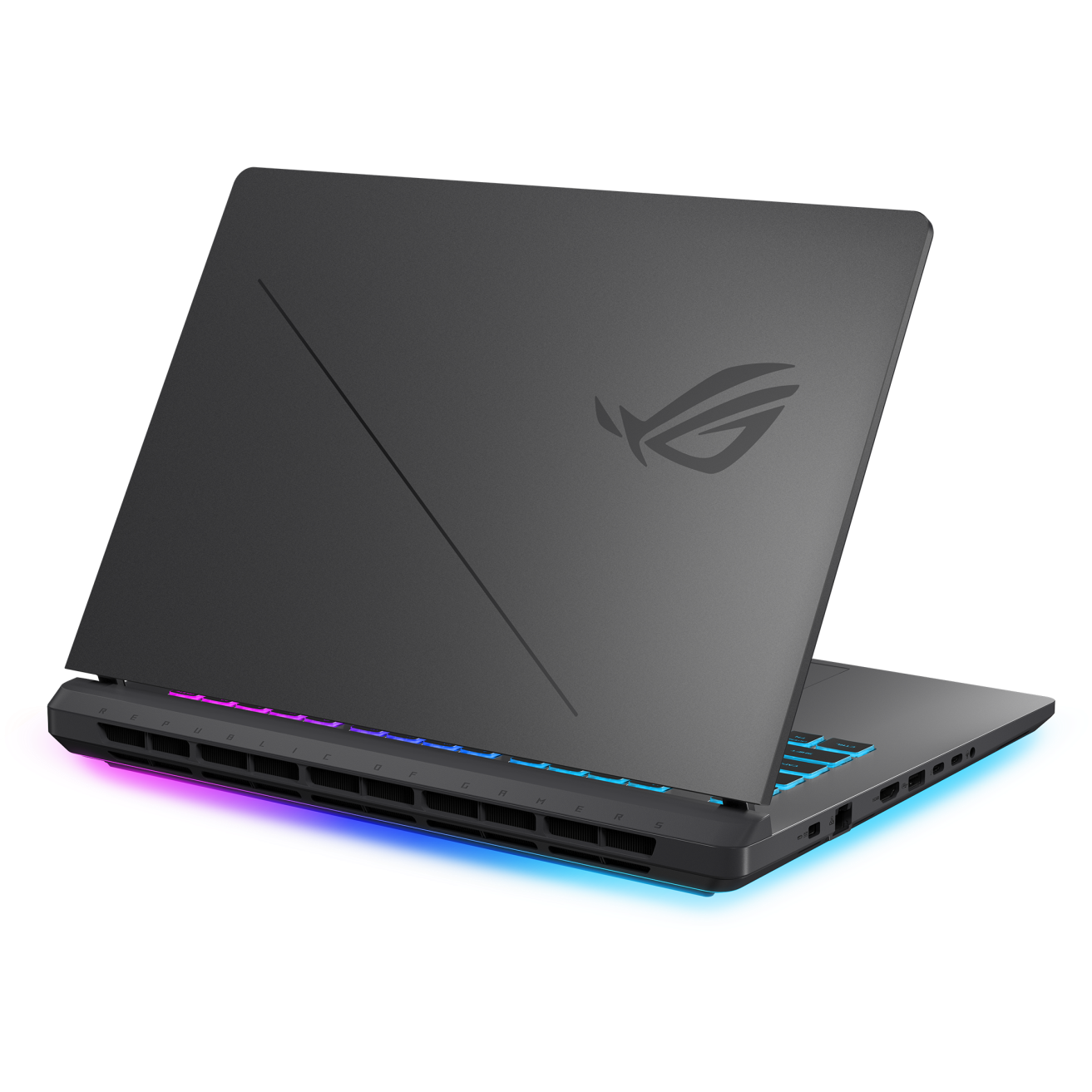 A large main feature product image of ASUS ROG Strix G16 (G615) - 16" 2.5K 240Hz, Ultra 9 275HX, RTX 5080, 32GB/2TB - Win 11 Gaming Notebook