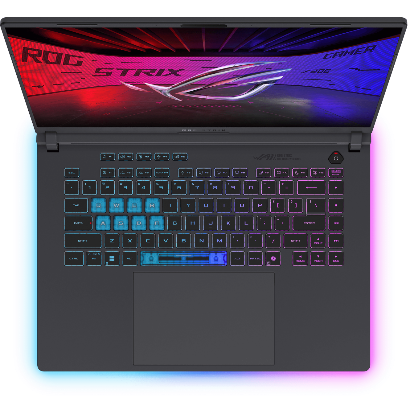 A large main feature product image of ASUS ROG Strix G16 (G615) - 16" 2.5K 240Hz, Ultra 9 275HX, RTX 5080, 32GB/2TB - Win 11 Gaming Notebook