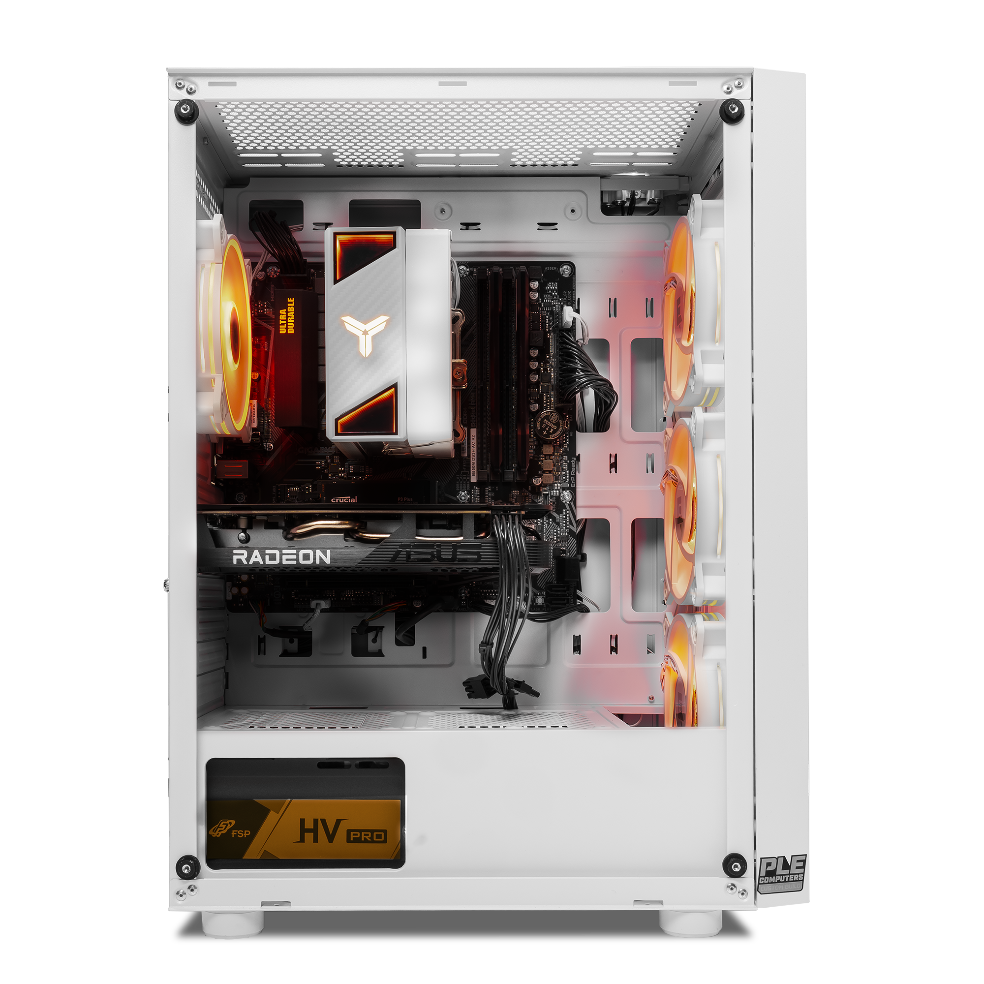 A large main feature product image of EX-DEMO PLE Dawn RX 6600 Prebuilt Ready To Go Gaming PC