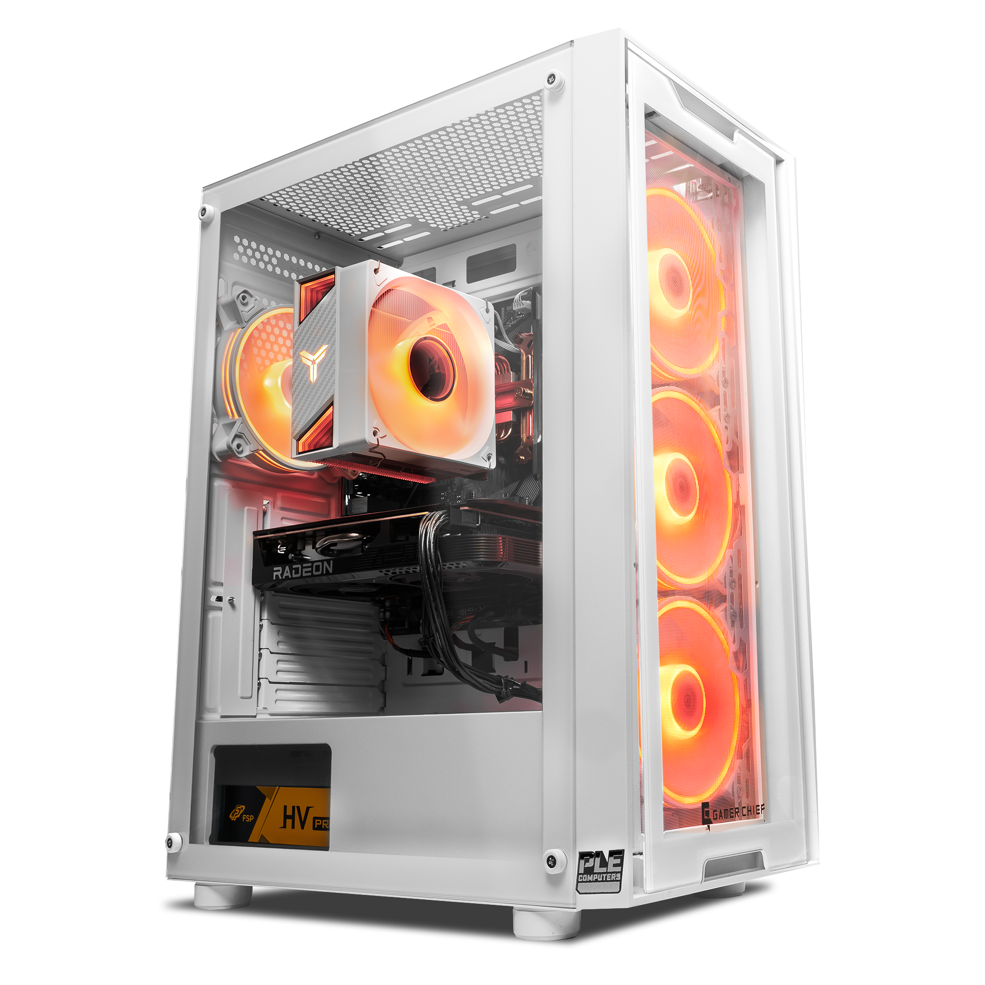 A large main feature product image of EX-DEMO PLE Dawn RX 6600 Prebuilt Ready To Go Gaming PC