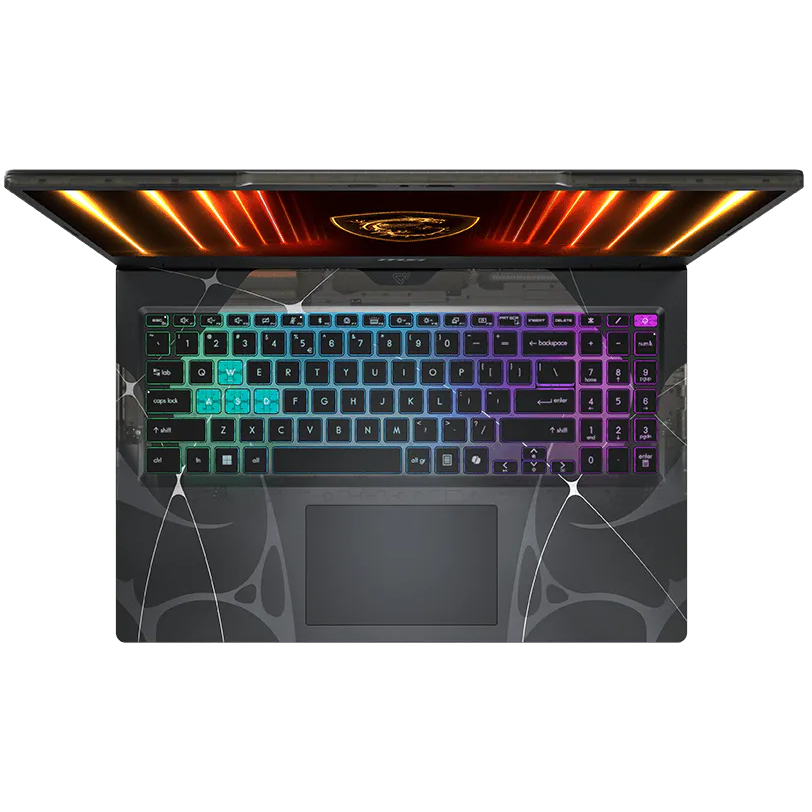 A large main feature product image of MSI Cyborg 15 (B13) -15.6" 144Hz, i5-13420H, RTX5050, 16GB/512GB - Win 11 Gaming Notebook