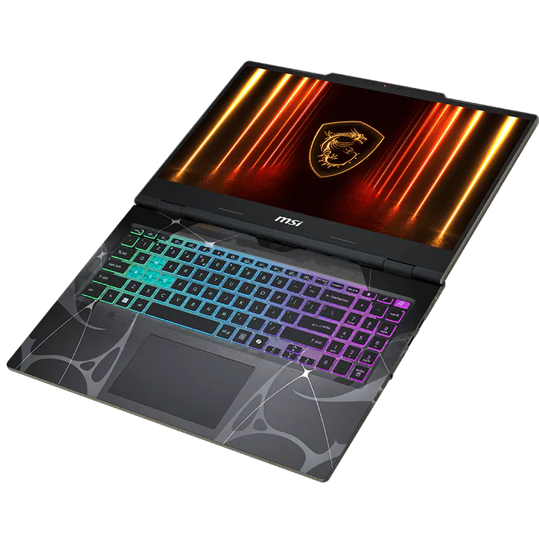 A large main feature product image of MSI Cyborg 15 (B13) -15.6" 144Hz, i5-13420H, RTX5050, 16GB/512GB - Win 11 Gaming Notebook