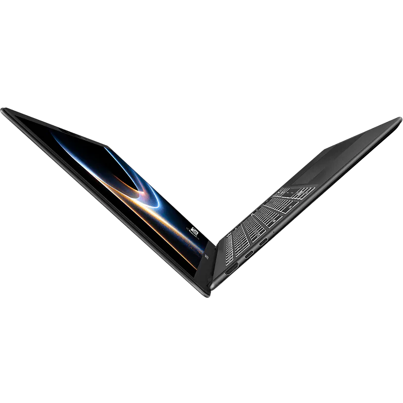 A large main feature product image of MSI Prestige 14 AI+ (D3M) -14" 120Hz OLED,  Ultra 7 355, 32GB/512GB - Win 11 Notebook