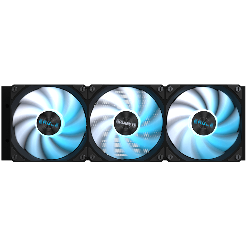 A large main feature product image of Gigabyte Eagle 360 360mm AIO Liquid CPU Cooler