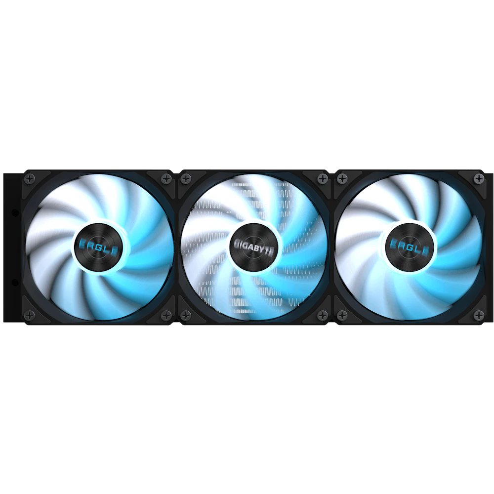 A large main feature product image of Gigabyte Eagle 360 360mm AIO Liquid CPU Cooler