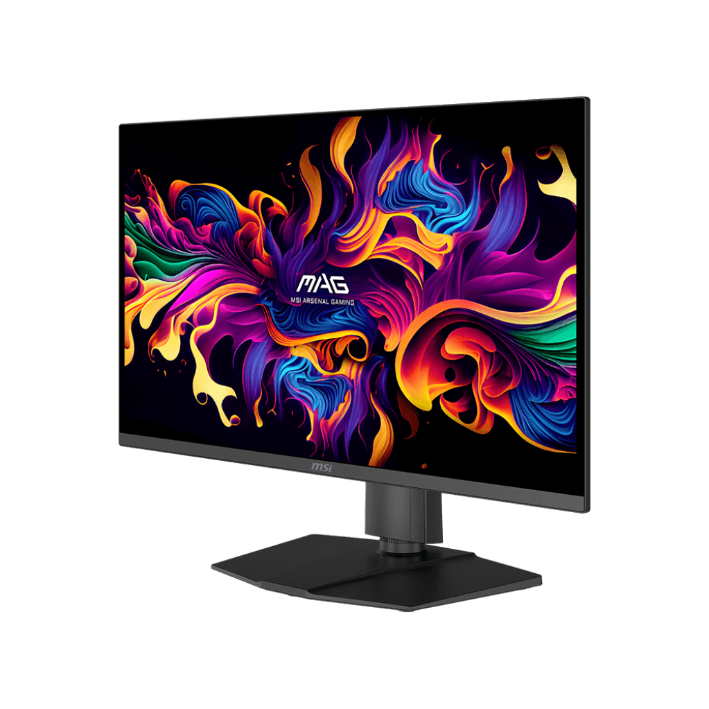 A large main feature product image of EX-DEMO MSI MAG 273QP QD-OLED X24 - 27" 1440p 240Hz 0.03ms QD-OLED Gaming Monitor